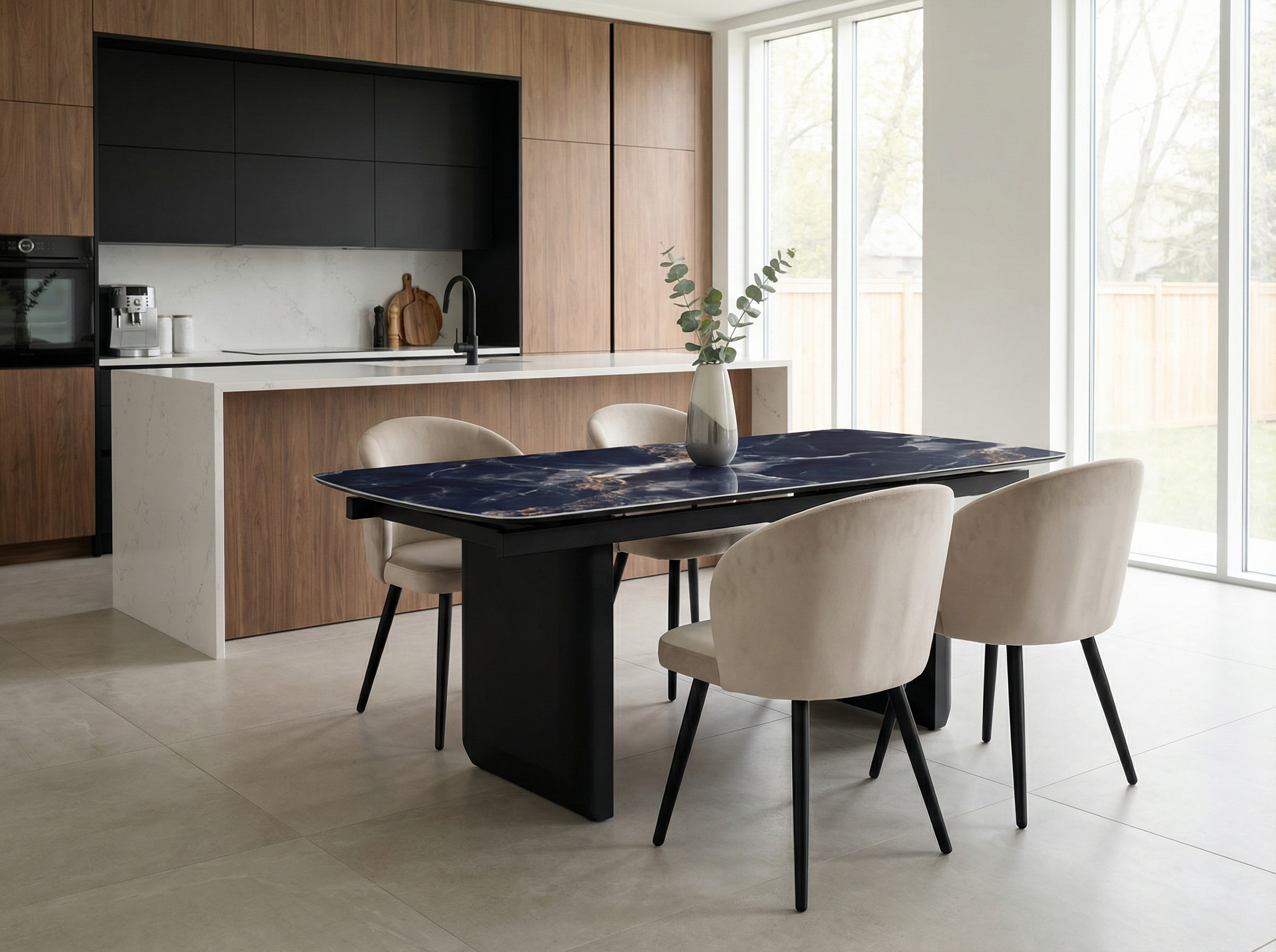 Обеденная зона Пуанто (нераздвижной) + Полукресло Сапфир